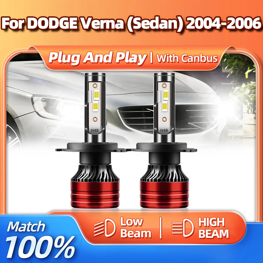 

Canbus LED Headlight Bulbs 120W 20000LM Car Headlamps 12V 6000K White Turbo Auto Lamps For DODGE Verna (Sedan) 2004 2005 2006