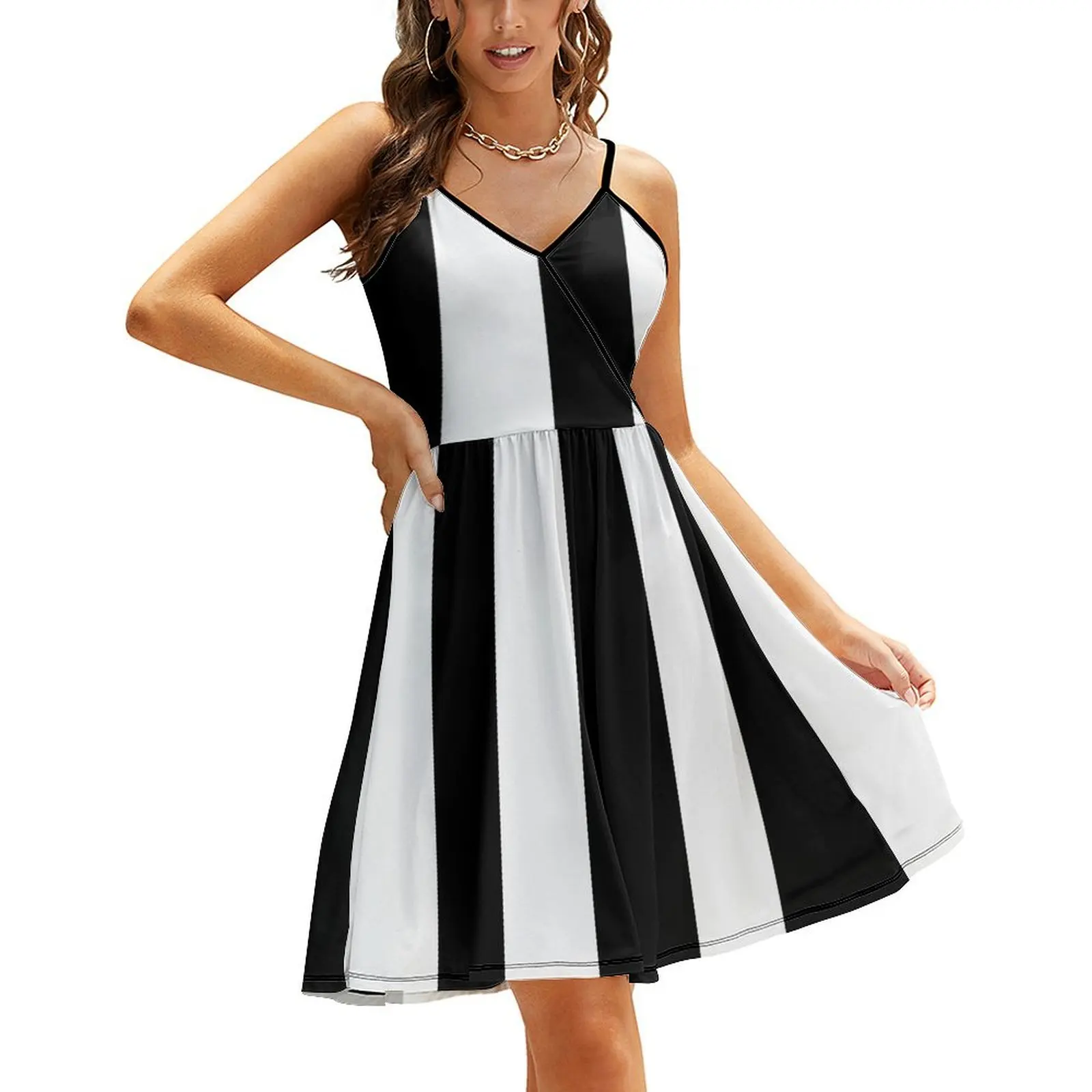 Retro Black and White Stripes Pattern Sling Dress womens dress cute dress summer dresses women 2024 women's evening dresses 2024
Retro Black and White Stripes Pattern Sling Dress womens dress cute dress summer dresses women 2024 women's evening dresses 2024