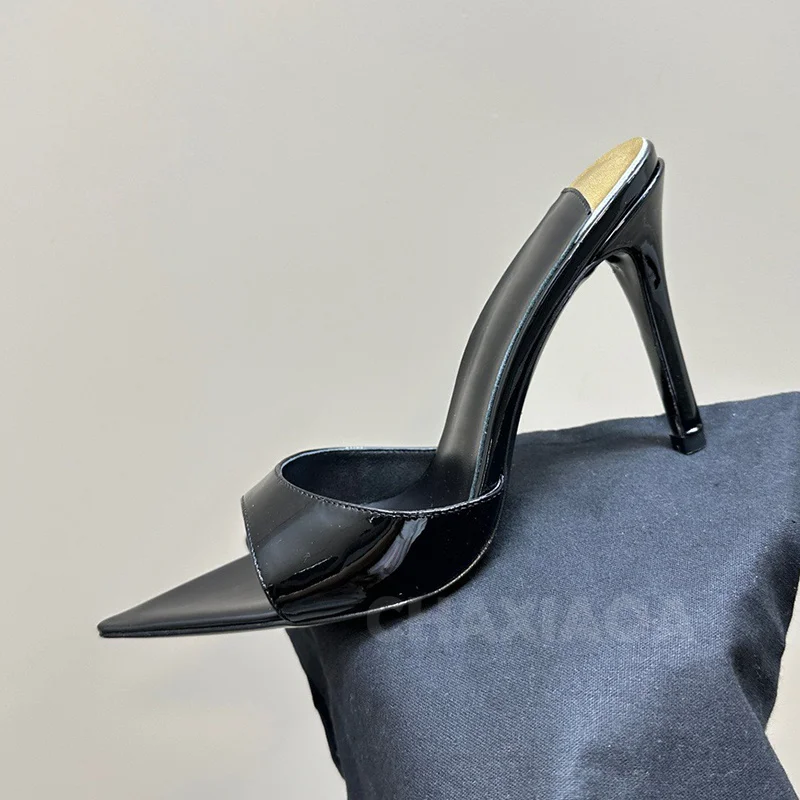 

Ladies Slippers Summer 2024 New Style Pointed Toe Slender Heel Design Women High Heeled Shoes Exquisite Versatile Slippers