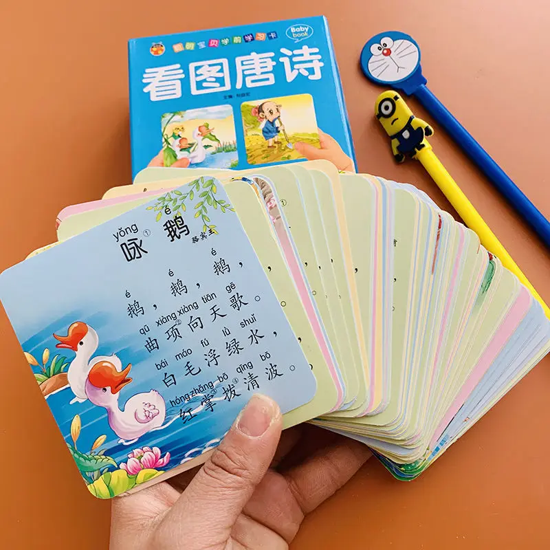 108 Tang Poems Baby Ancient Poem Card Children Looking at Pictures Ancient Poetry Book Early Education Student Poetry Libros
108 Tang Poems Baby Ancient Poem Card Children Looking at Pictures Ancient Poetry Book Early Education Student Poetry Libros