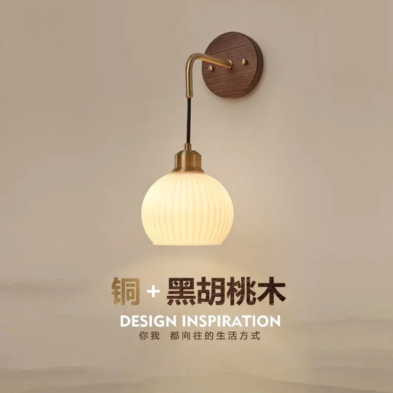 Wall Lamp Light Luxury Walnut Living Room Background Wall Suspension Wire Decorative Corridor Lamps Retro Bedside Lamp
Wall Lamp Light Luxury Walnut Living Room Background Wall Suspension Wire Decorative Corridor Lamps Retro Bedside Lamp