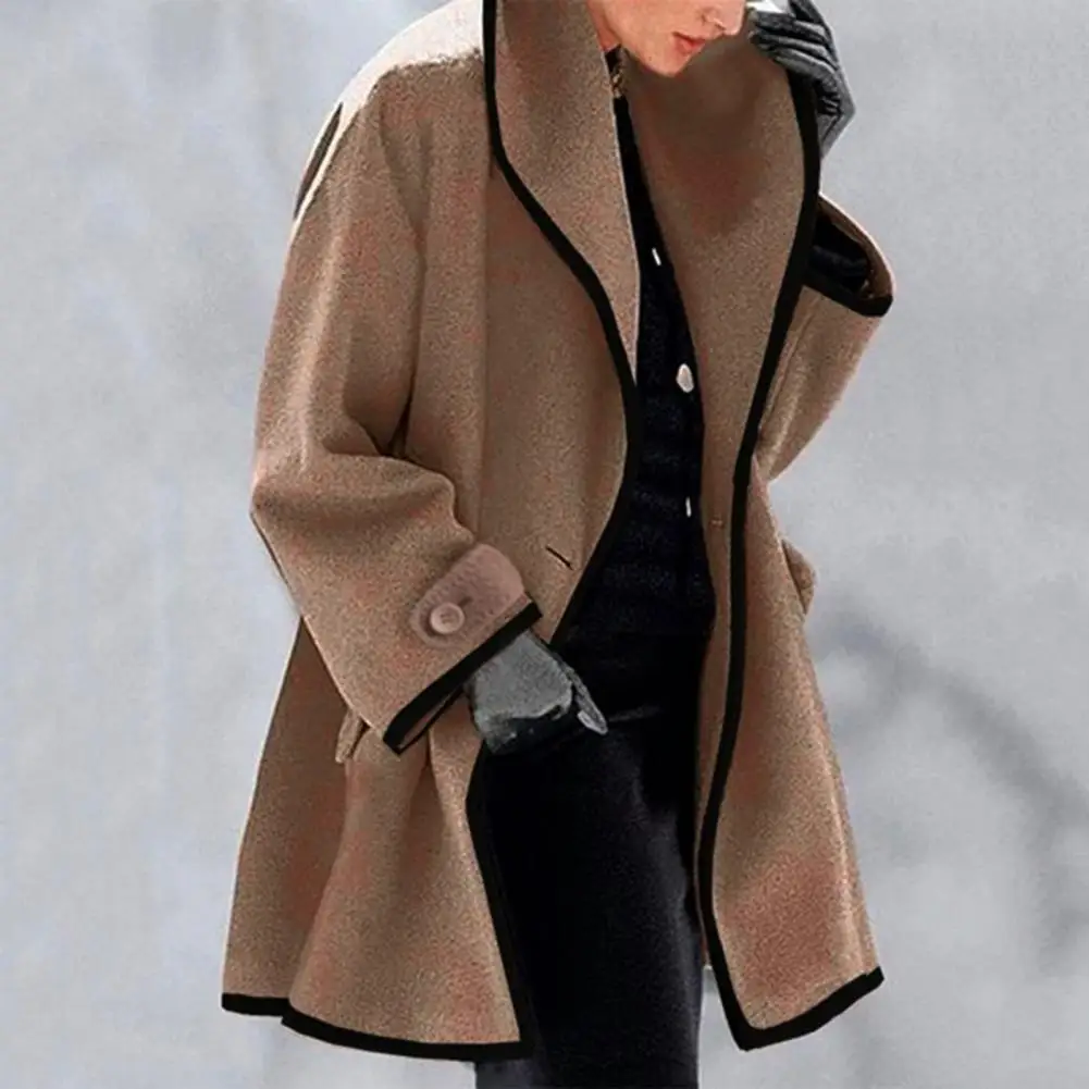 Ladies Hooded Coat Stylish Winter Outerwear Ladies' Loose Single Button Hooded Woolen Coat Warm Thick Colorful Warm Winter Coat
Ladies Hooded Coat Stylish Winter Outerwear Ladies' Loose Single Button Hooded Woolen Coat Warm Thick Colorful Warm Winter Coat