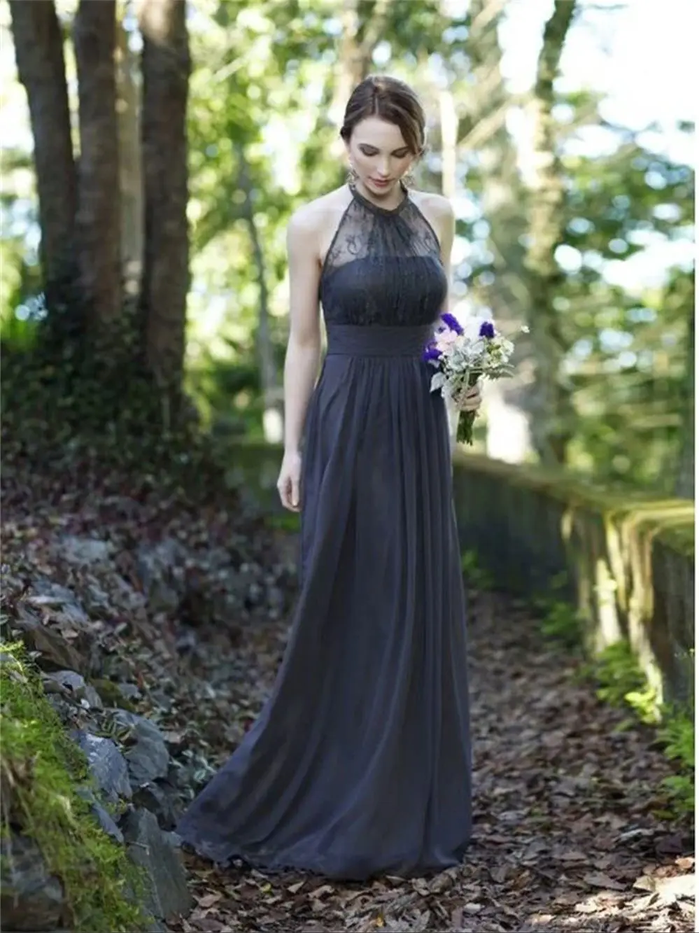 Sleeveless Women's Neck Hanging Lace Chiffon Pleated Evening Gowns A-Line Floor Length Bridesmaid Dresses Birthday Party Dresses
Sleeveless Women's Neck Hanging Lace Chiffon Pleated Evening Gowns A-Line Floor Length Bridesmaid Dresses Birthday Party Dresses