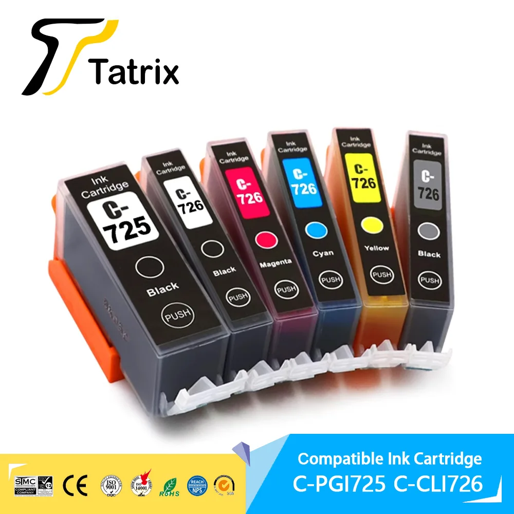 PGI-725 PGI725 PGI 725 CLI-726 CLI726 CLI 726 Compatible Ink Cartridge for Canon PIXMA MG6170/MG6270/MG8170/MG8270 Pinter
PGI-725 PGI725 PGI 725 CLI-726 CLI726 CLI 726 Compatible Ink Cartridge for Canon PIXMA MG6170/MG6270/MG8170/MG8270 Pinter