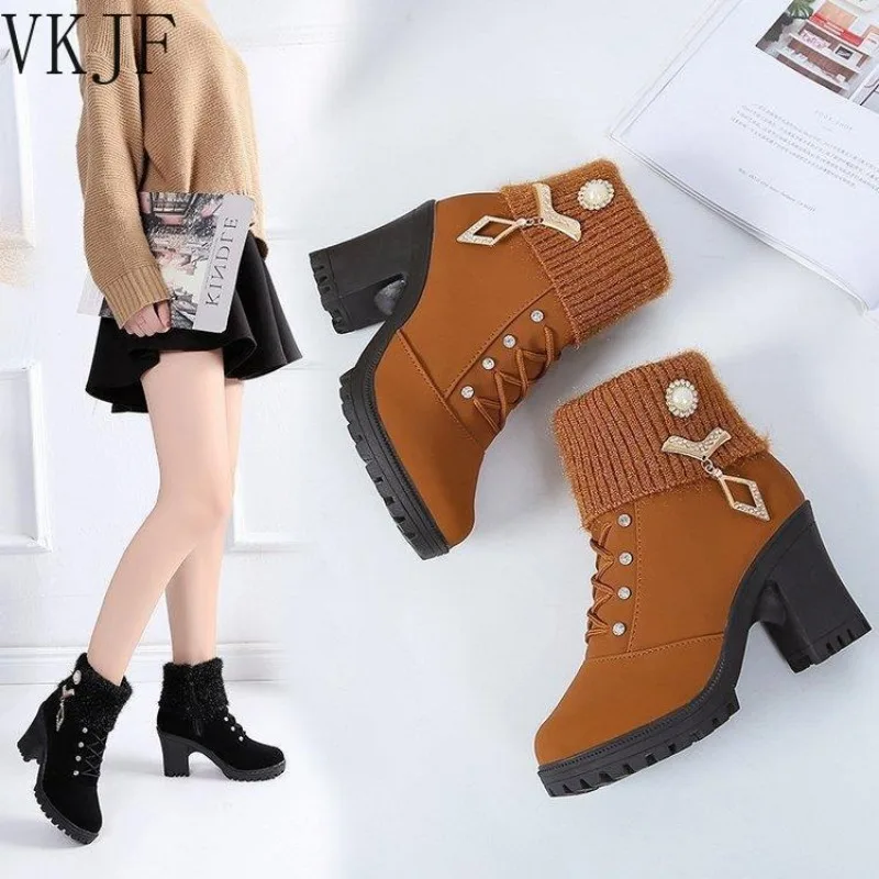 2023 New Women Boots Winter Outdoor Keep Warm Fur Boots Waterproof Women's Snow Boots Thick Heel with Round Head Short Boot
2023 New Women Boots Winter Outdoor Keep Warm Fur Boots Waterproof Women's Snow Boots Thick Heel with Round Head Short Boot