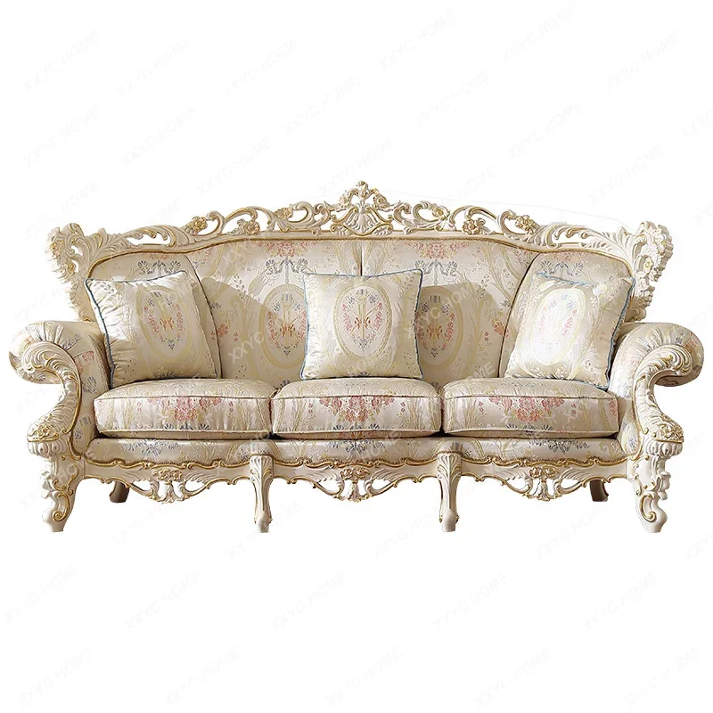 Французская мебель из цельной древесины с золотой фольгой для гостиной, тканевый диван, набор комбинированных диванов, мебель для гостиной 
Французская мебель из цельной древесины с золотой фольгой для гостиной, тканевый диван, набор комбинированных диванов, мебель для гостиной