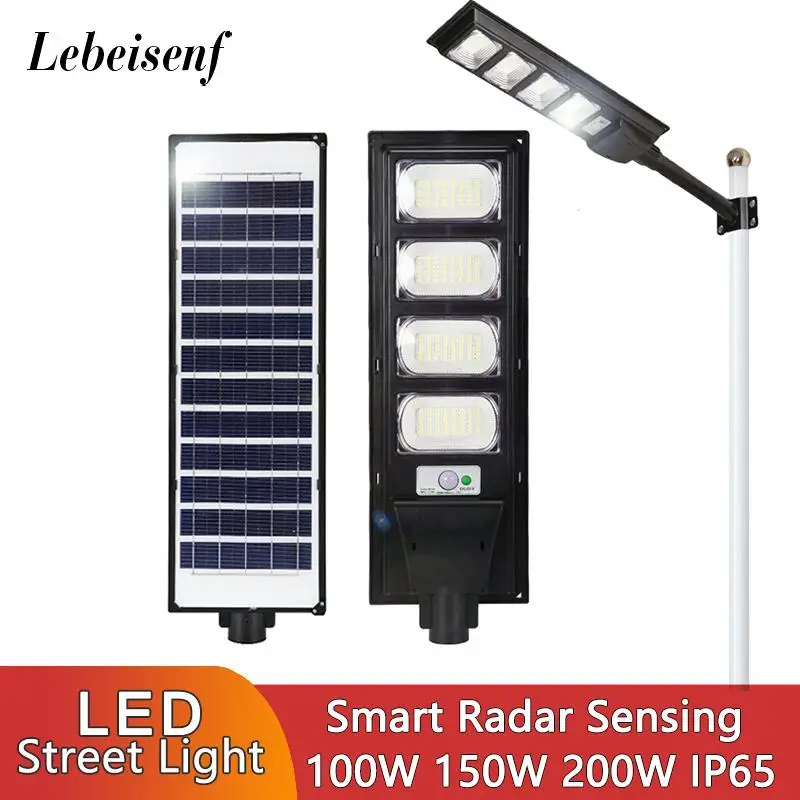 Wall Light 100W 150W 200W LED Integrated Solar Street Light Lamp ABS Housing With Smart Radar Sensor Garden Lighting
Wall Light 100W 150W 200W LED Integrated Solar Street Light Lamp ABS Housing With Smart Radar Sensor Garden Lighting