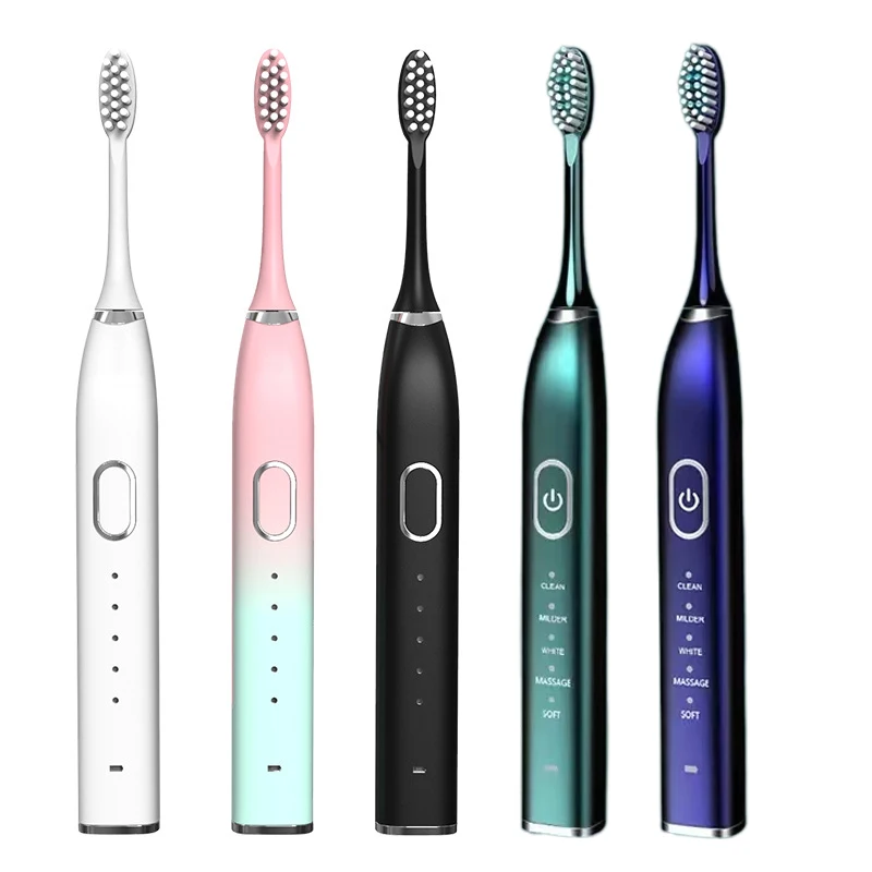 

5 Modes Ultrasonic Electric Toothbrushes for Adults Rechargeable Sonic Toothbrush Smart Timer IPX7 with Replace Heads Travel Box