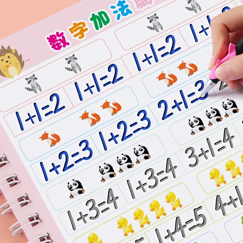Children Educational 3D Exercise Book Reusable Copybook For Calligraphy Digital Learning Arithmetic Math Writing Books For Kids
Children Educational 3D Exercise Book Reusable Copybook For Calligraphy Digital Learning Arithmetic Math Writing Books For Kids