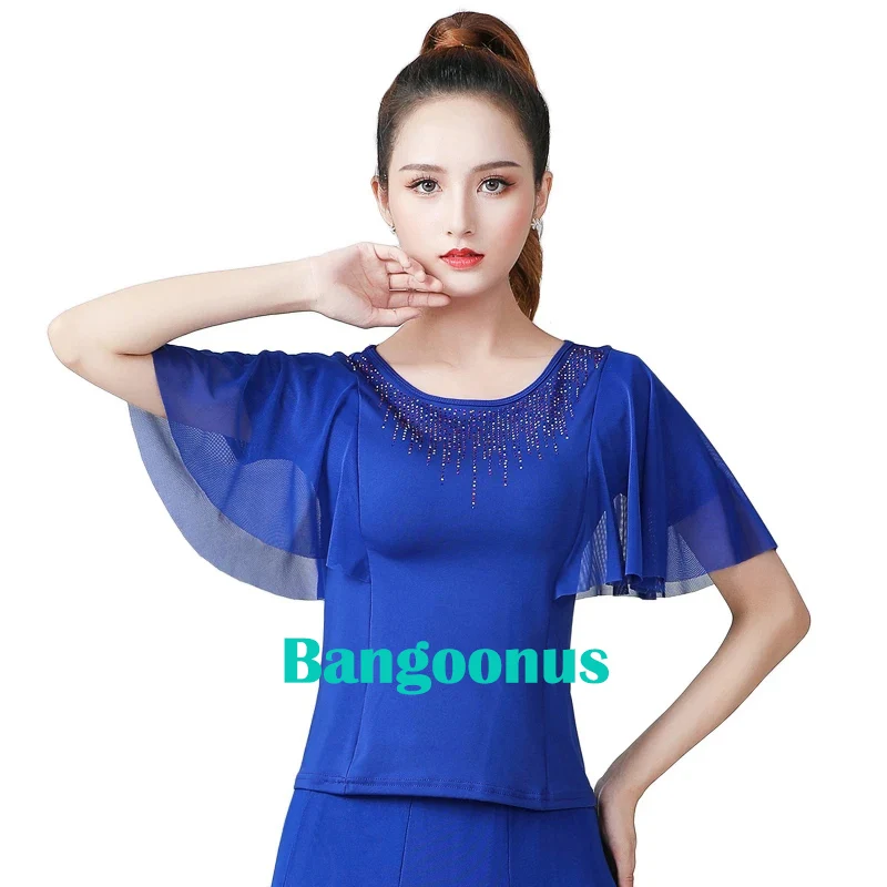 Black Women Latin Ballroom Blouses Dance Performance Wear Tops Waltz Standard Modern Blouses Practice Short Sleeves Salsa Rumba
Black Women Latin Ballroom Blouses Dance Performance Wear Tops Waltz Standard Modern Blouses Practice Short Sleeves Salsa Rumba