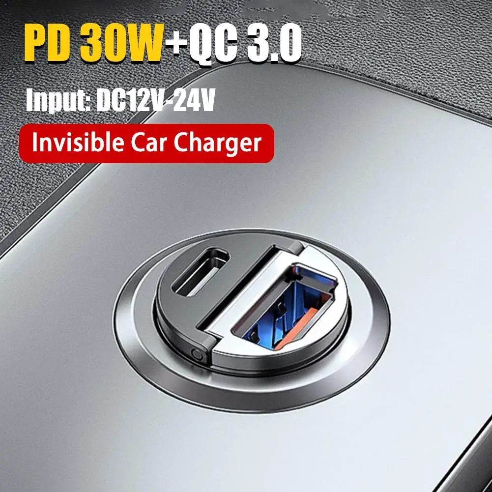 

30W Mini USB C Car Charger PD QC 3.0 Super Fast Charging Adapter For IPhone 14 Pro Max 13 12 11 8 Plus Sumsung IPad Huawei Phone