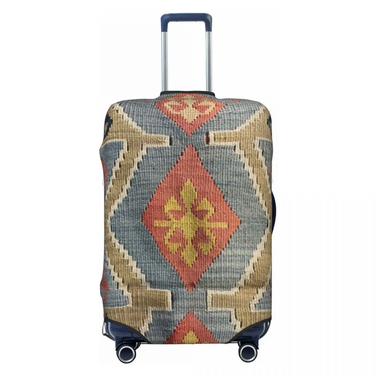 

Navaho Weave Turkish Ethnic Kilim Suitcase Cover Dust Proof Vintage Persian Antique Tribal Travel Luggage Covers for 18-32 inch