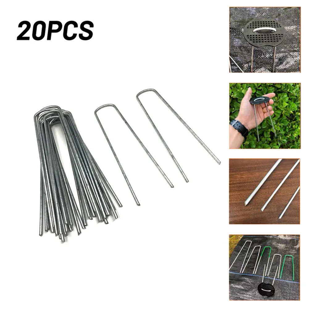 Ground Nail U Tent Pegs 20× Good 2.5x30x150mm Easy To Installation 15cm Galvanised Metal Hooks Camping Tarpaulin
Ground Nail U Tent Pegs 20× Good 2.5x30x150mm Easy To Installation 15cm Galvanised Metal Hooks Camping Tarpaulin
