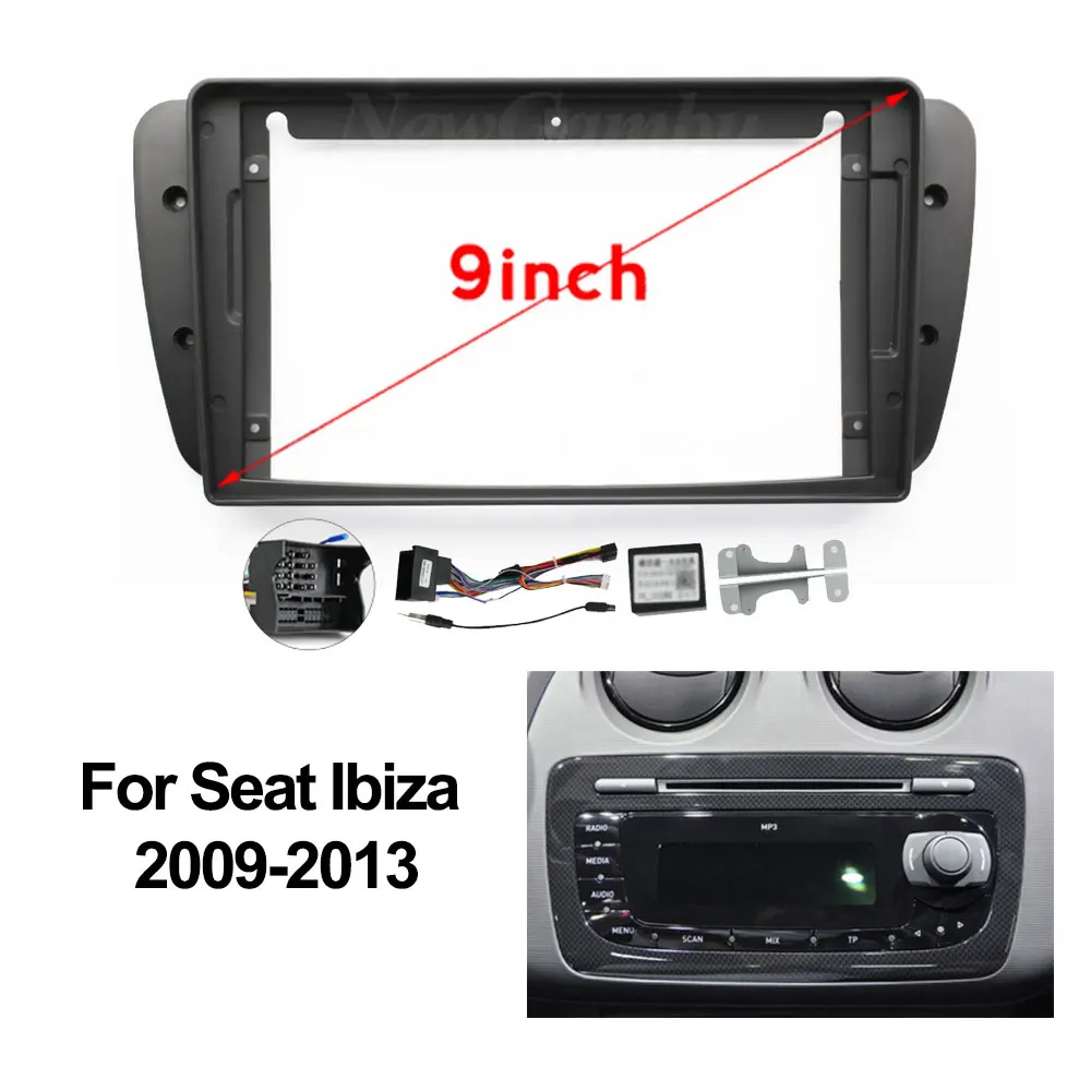 9-дюймовая Автомобильная рамка NewGambu для Seat Ibiza 6j 2009 -2013, радиопанель, кабель, Canbus, DVD, видеорегистратор, установочная рамка, Android
9-дюймовая Автомобильная рамка NewGambu для Seat Ibiza 6j 2009 -2013, радиопанель, кабель, Canbus, DVD, видеорегистратор, установочная рамка, Android