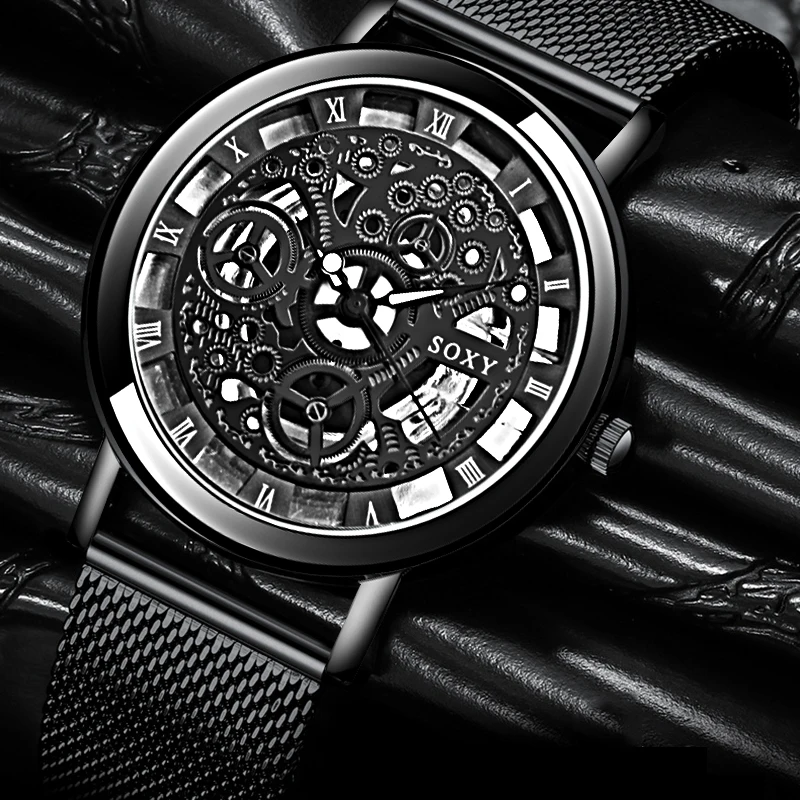 Men Watches Skeleton Top Brand Luxury Business Watches Men's Stainless Steel Band Auto Date Relogio Masculino Saat
Men Watches Skeleton Top Brand Luxury Business Watches Men's Stainless Steel Band Auto Date Relogio Masculino Saat