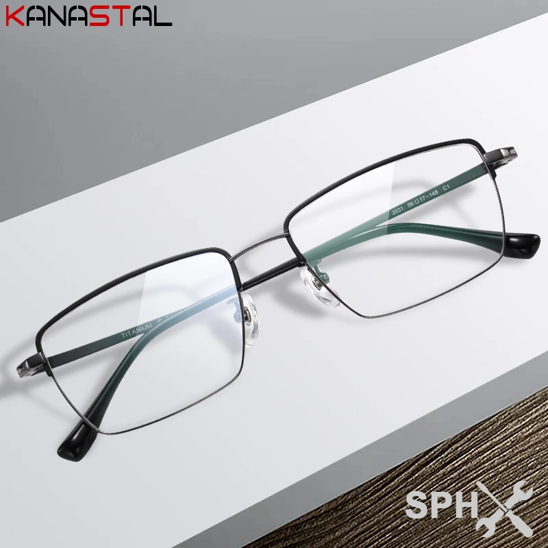 

Men Reading Glasses Prescription CR39 Lenses Optic Myopia Presbyopic Eyewear Women Blue Light Blocking Titanium Eyeglasses Frame