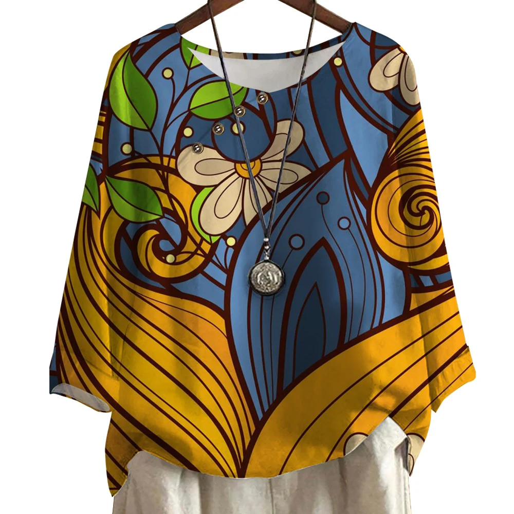 CLOOCL Women T-shirt Long Sleeve Tee Huge Flower Print Vintage Female Tops Spring Autumn Aesthetic Bohemia Blouse Oversized
CLOOCL Women T-shirt Long Sleeve Tee Huge Flower Print Vintage Female Tops Spring Autumn Aesthetic Bohemia Blouse Oversized