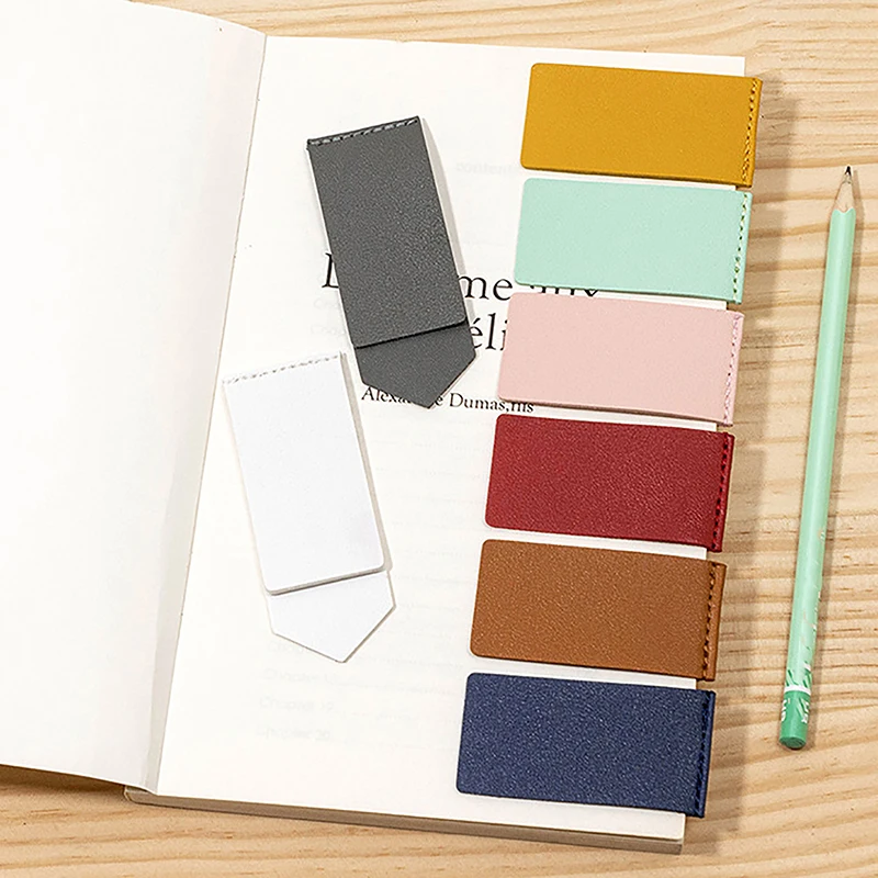 1PC Solid Color PU Leather Label Student Library Stationery Portable Bookmark Business Office Page Folder For Reading Lover
1PC Solid Color PU Leather Label Student Library Stationery Portable Bookmark Business Office Page Folder For Reading Lover