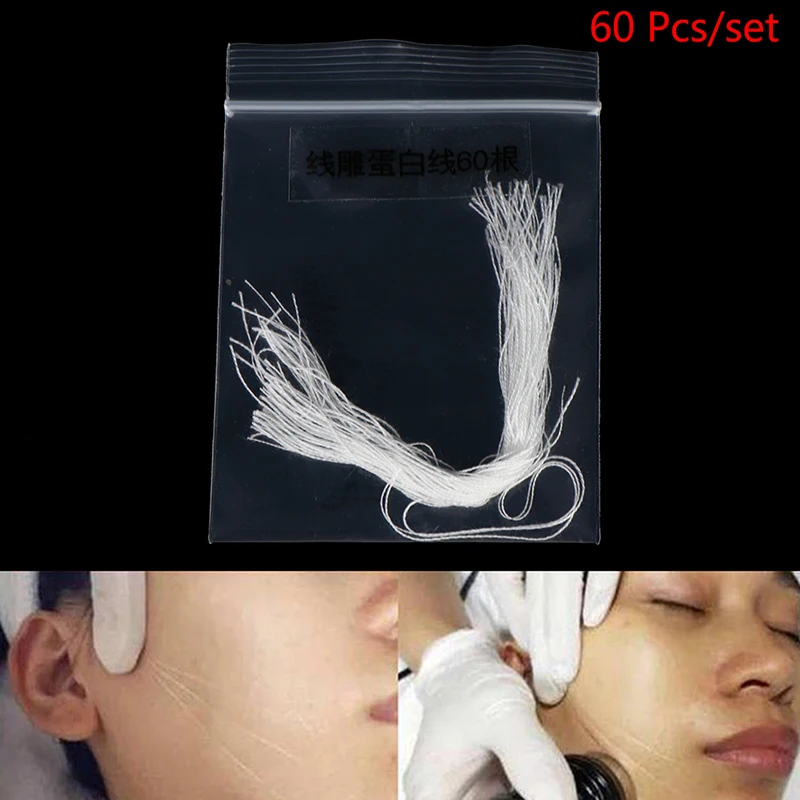 60PCS Cosmetic Thread Silk Fibroin Line Carved Protein Line Collagen for Facial Lift Anti Aging Tightening Salon Skin Care
60PCS Cosmetic Thread Silk Fibroin Line Carved Protein Line Collagen for Facial Lift Anti Aging Tightening Salon Skin Care