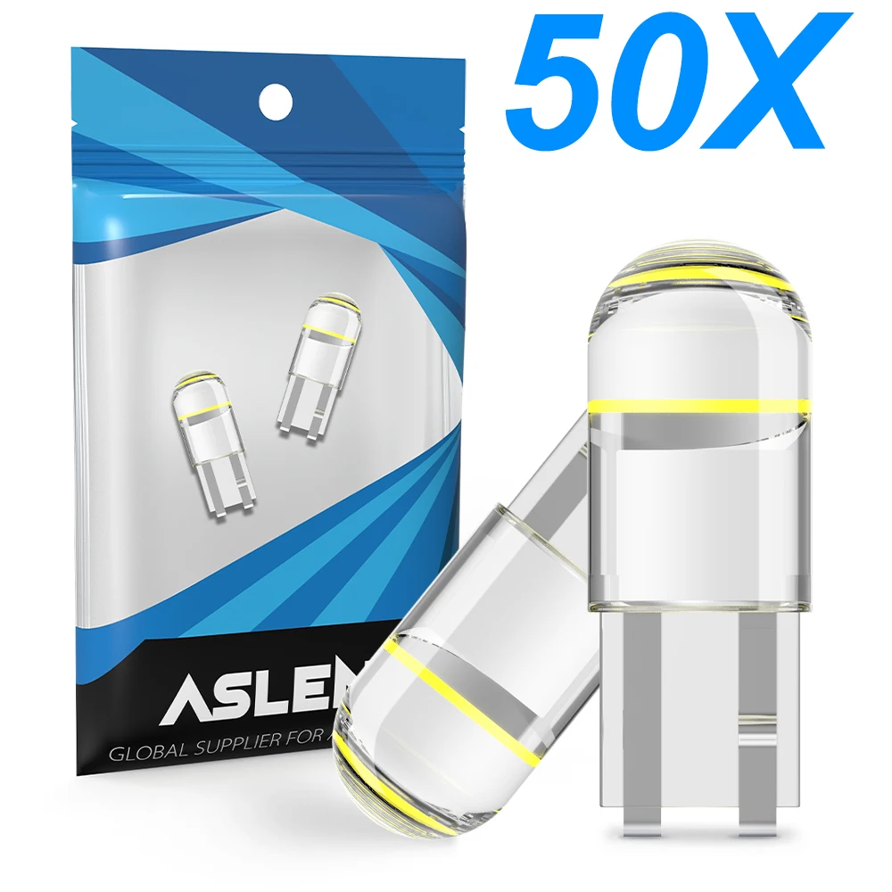 50PCS T10 W5W LED Signal Light for Car Bulb Glass Housing COB 7000K White 12V Auto Interior Wedge Side Door Dome Reading Lamps
50PCS T10 W5W LED Signal Light for Car Bulb Glass Housing COB 7000K White 12V Auto Interior Wedge Side Door Dome Reading Lamps