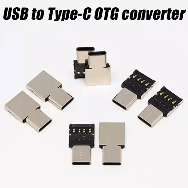 OTG Micro USB Type C Adaptateur USB-C Mâle à USB 2.0 Femelle Données Connecteur pour Macbook Téléphone Android 1