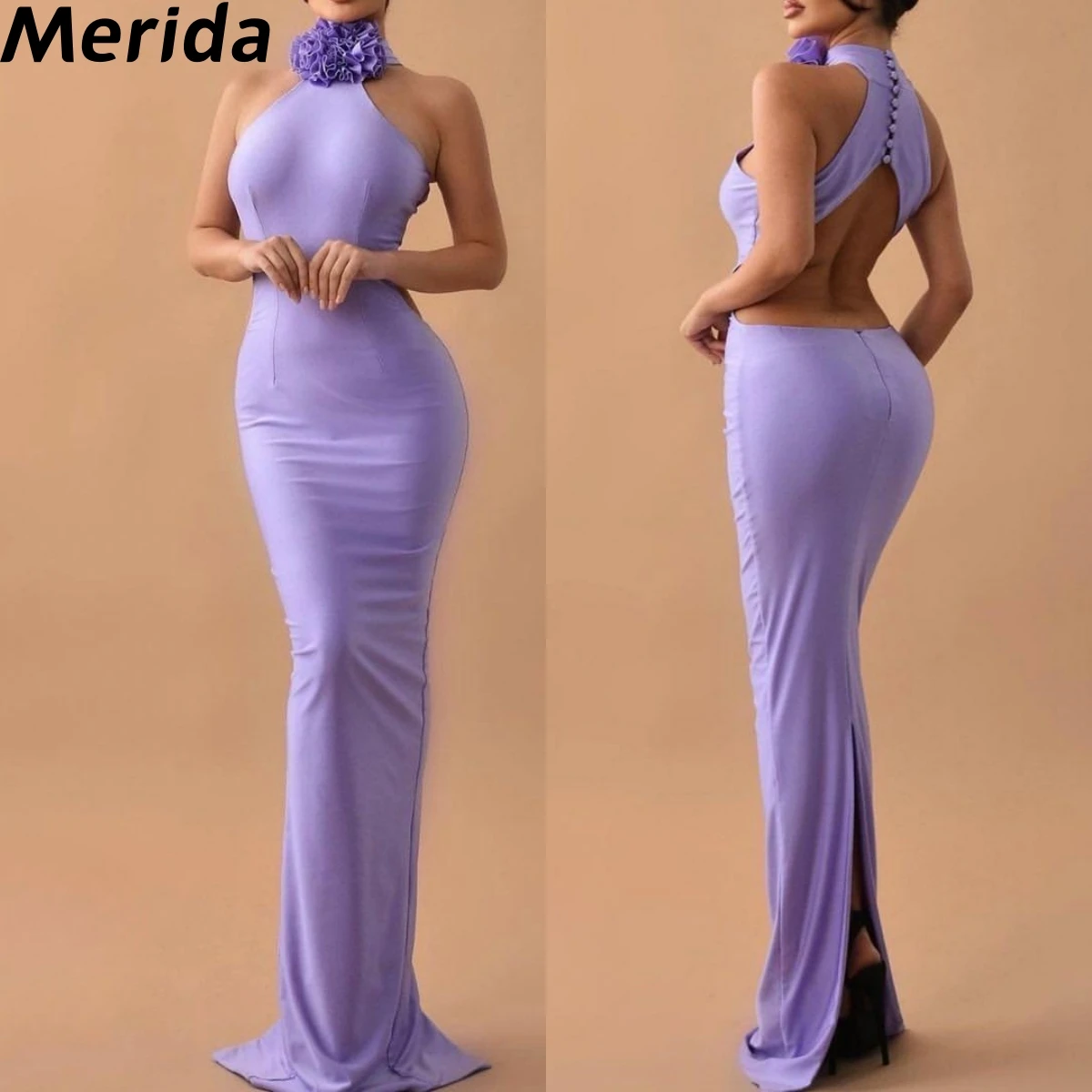 Backless Simple Style Evening Dresses 2023 Light Purple Mermaid Buttons Flower Sexy Prom Dresses Formal Occasion Party Gown
Backless Simple Style Evening Dresses 2023 Light Purple Mermaid Buttons Flower Sexy Prom Dresses Formal Occasion Party Gown