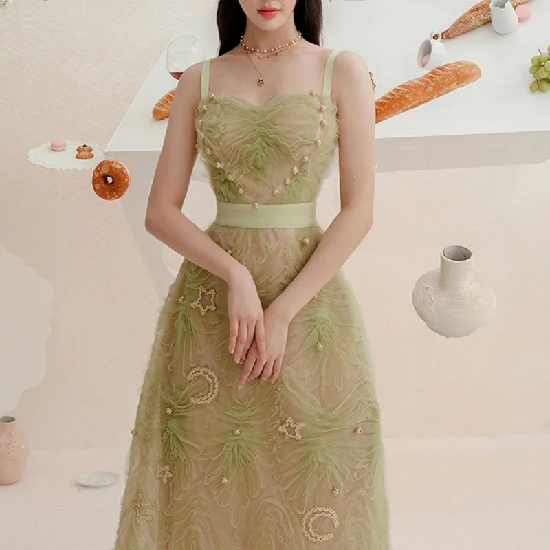 Green Mesh Dress for Women Vintage Summer Camisole Bodycon Elegant Spaghetti Strapped Star Evening Party Vestido Luxury
Green Mesh Dress for Women Vintage Summer Camisole Bodycon Elegant Spaghetti Strapped Star Evening Party Vestido Luxury