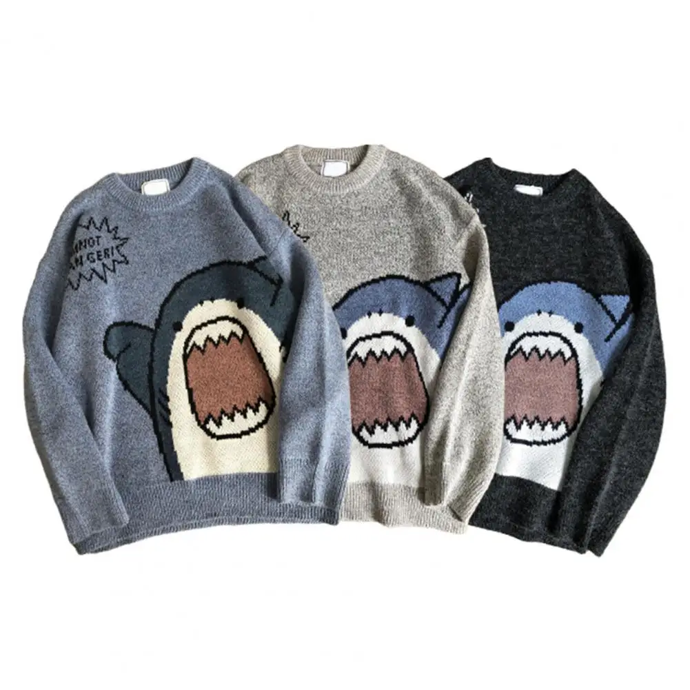Men Turtlenecks Shark Sweater Men 2023 Winter Patchwor Harajuku Korean Style High Neck Oversized Grey Turtleneck For Men
Men Turtlenecks Shark Sweater Men 2023 Winter Patchwor Harajuku Korean Style High Neck Oversized Grey Turtleneck For Men