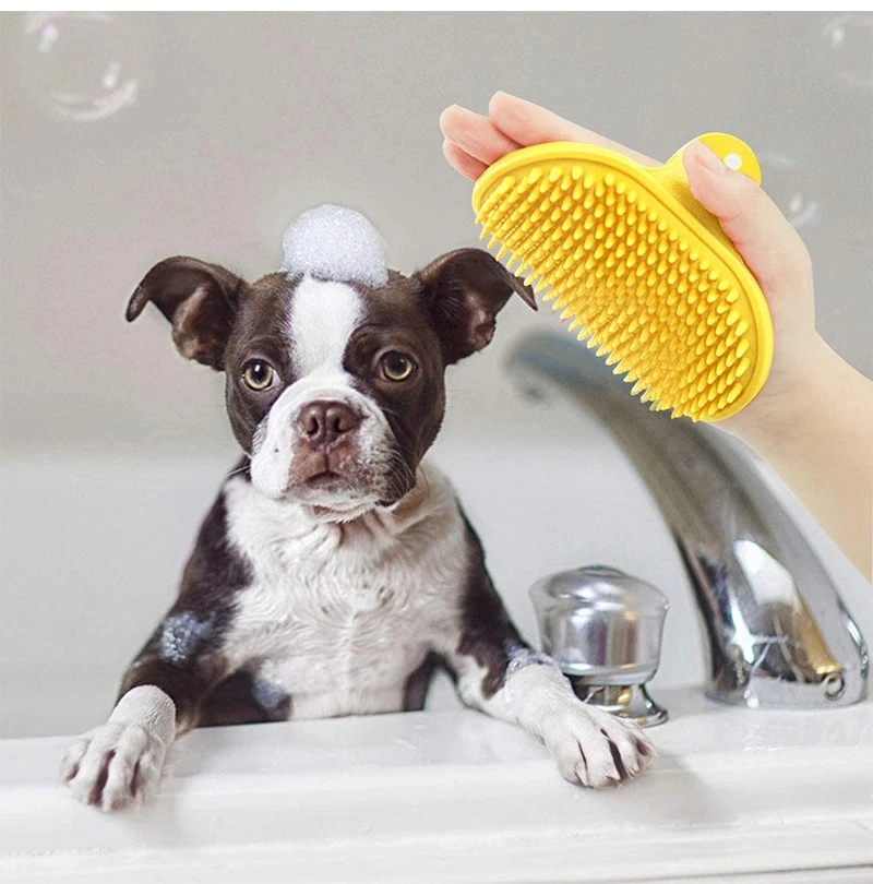 Soft Rubber Pet Brush Multiple Colors Oval Rubber Safety Bath Scrub Hair Dog Massage Game Cat Cleaning Massage Brush
Soft Rubber Pet Brush Multiple Colors Oval Rubber Safety Bath Scrub Hair Dog Massage Game Cat Cleaning Massage Brush