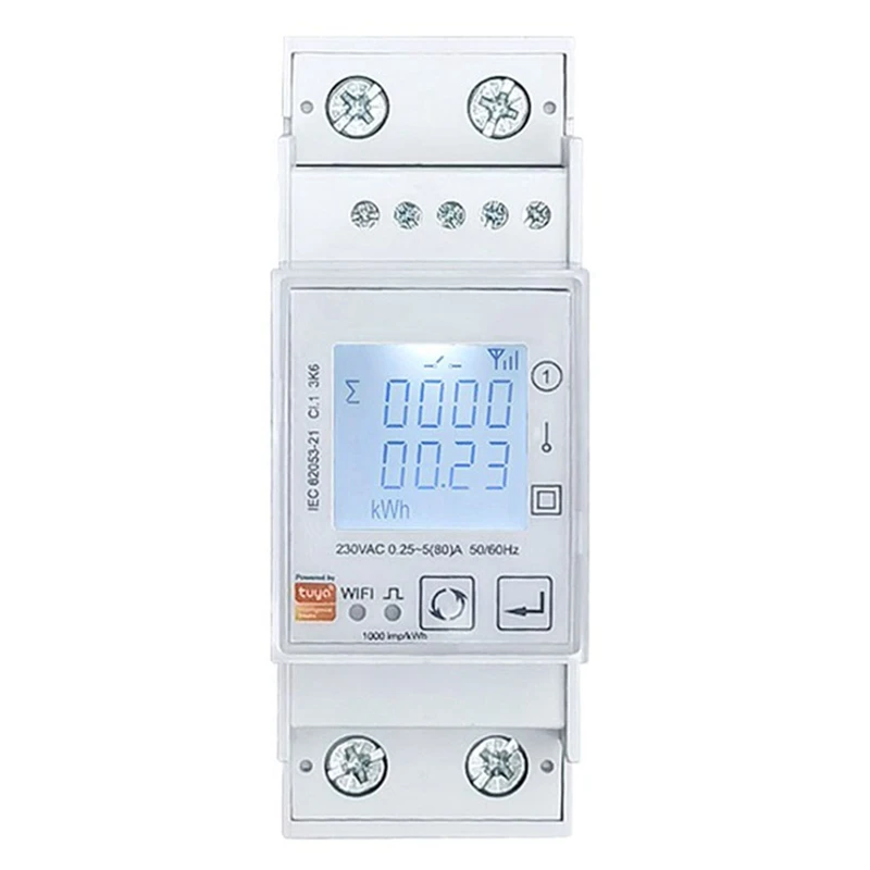 1 Pcs Tuya Wifi Bidirectional Energy Meter Single Phase 80A Kwh Power Monitor Wattmeter Voltmeter Ampermeter 110 240VAC
1 Pcs Tuya Wifi Bidirectional Energy Meter Single Phase 80A Kwh Power Monitor Wattmeter Voltmeter Ampermeter 110 240VAC