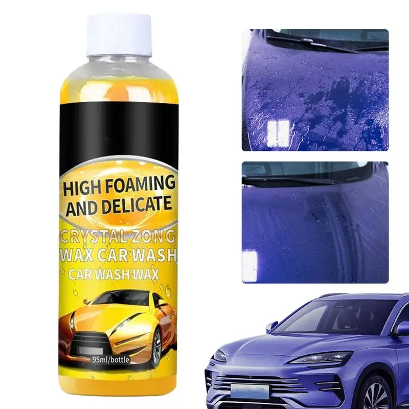 

Car Shampoo Exterior 3.2oz High Concentration Foaming Car Cleaner Liquid Safe Neutral Formula Car Shampoo For Stubborn Stains