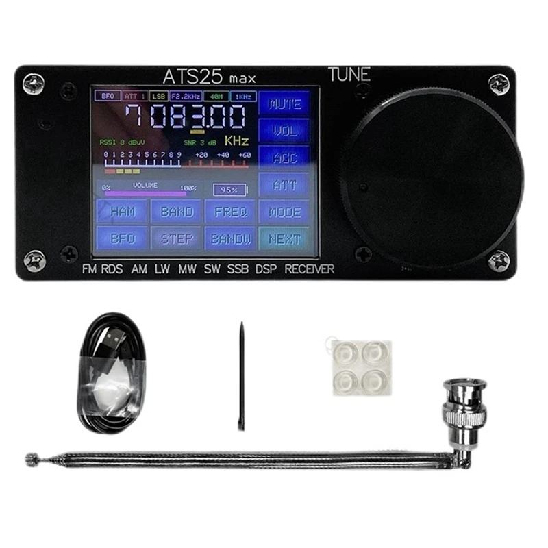 Upgraded 2.4 Inch Touch Screen Full Band Radio Receiver ATS-25 Max Radio Dsp Multifunction Portable Receiver Easy Install
Upgraded 2.4 Inch Touch Screen Full Band Radio Receiver ATS-25 Max Radio Dsp Multifunction Portable Receiver Easy Install