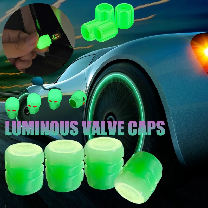 Luminous Valve Caps Fluorescent Green Blue Night Glowing Car Motorcycle Bicycle Wheel Styling Tyre Hub Luminous Cap Dust-proof 
Luminous Valve Caps Fluorescent Green Blue Night Glowing Car Motorcycle Bicycle Wheel Styling Tyre Hub Luminous Cap Dust-proof
