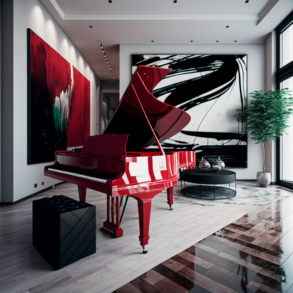 

aa Advanced Sound Engine - Red Luxury Eco Digital Baby Grand Piano