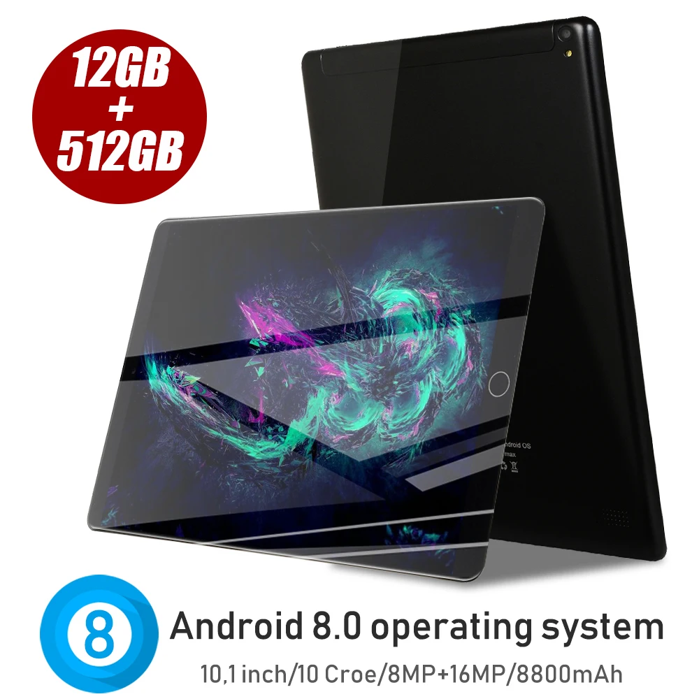 Планшет Android 12 Гб 512 ГБ ноутбук планшетофон мини-планшет с двумя SIM-картами WPS Office