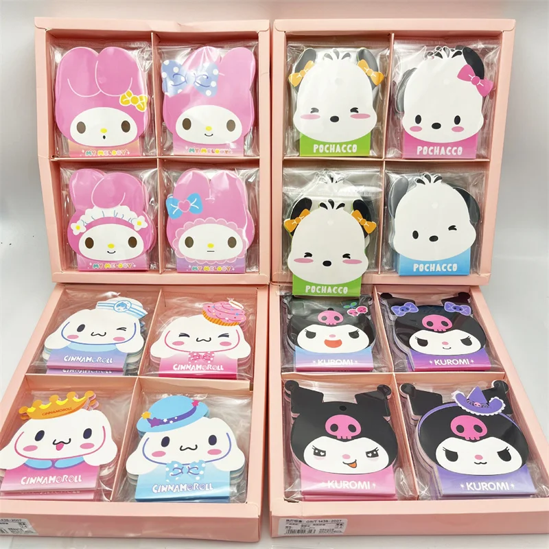 

24 pcs/lot Sanrio Kuromi Melody Cinnamoroll Memo Pad Sticky Notes Stationery Label Notepad Planner Sticker Post School Supplies