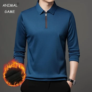 A Polo Perfeita para o Verão: Camiseta Casual de Manga Curta com Textura Waffle 11 New T Shirt Zipper Polo Shirt Male Fashion Turn-Down Collar Long Sleeve Business Men Clothes