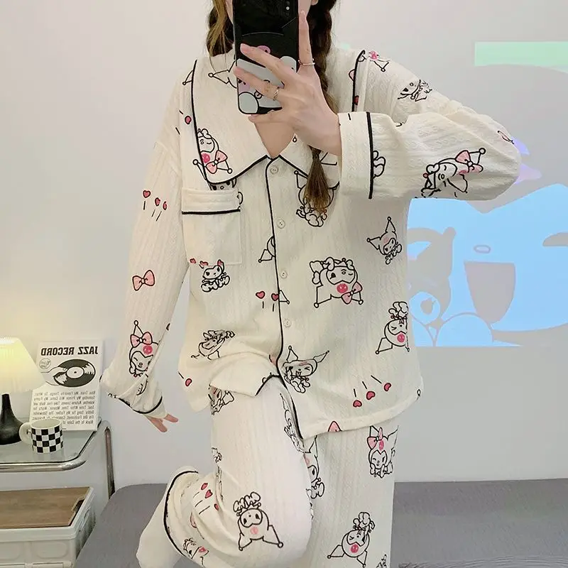 Cinnamoroll Sanrio Hellokitty Kawaii Anime Kuromi New Simple Casual Pajamas Set Cute Cartoon Autumn Canary Home Clothes Gift Toy
Cinnamoroll Sanrio Hellokitty Kawaii Anime Kuromi New Simple Casual Pajamas Set Cute Cartoon Autumn Canary Home Clothes Gift Toy