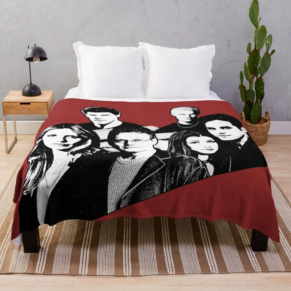 

A BTVS motif Throw Blanket Sofa Quilt Shaggy Warm Blankets