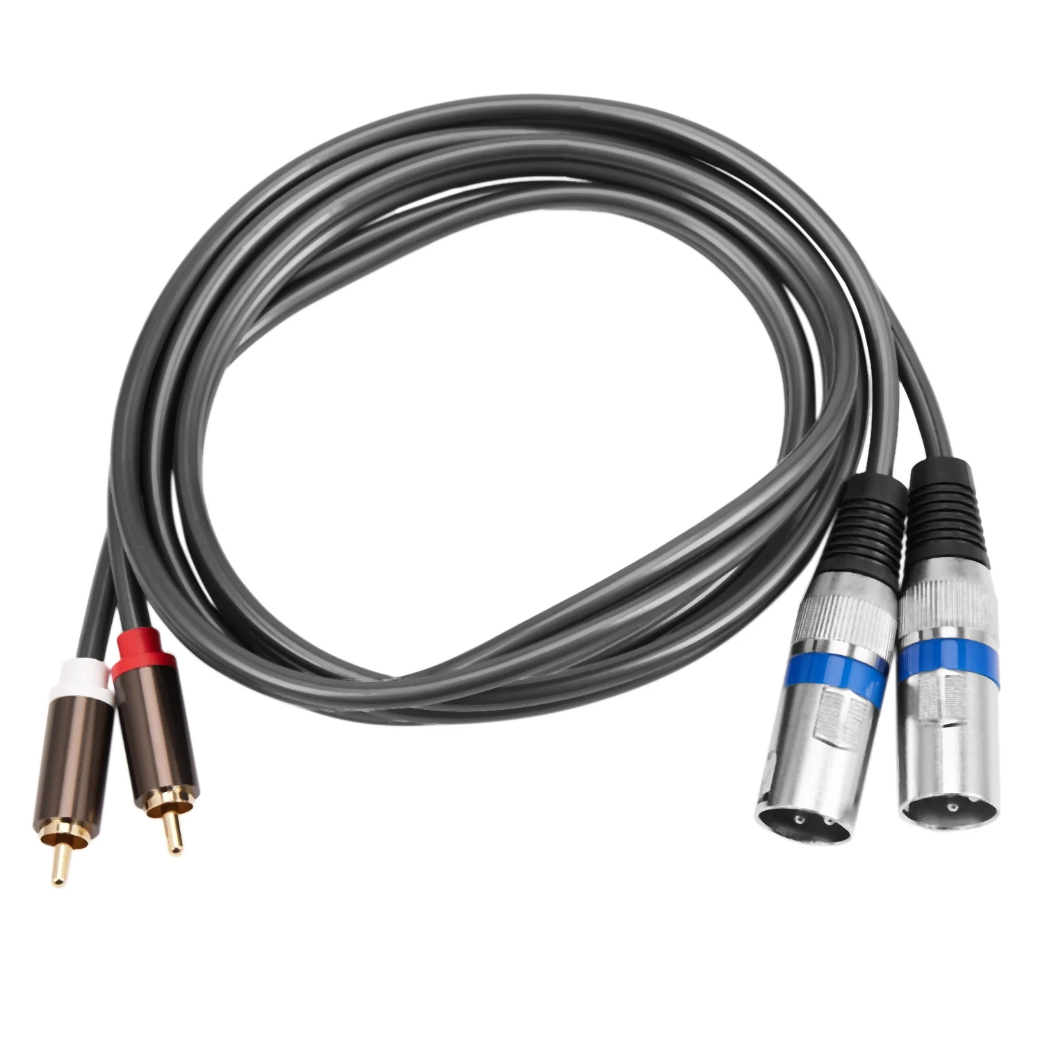 

1,5 м двойной Rca штекер к Xlr Штекерный кабель 2 Xlr к 2 Rca Штекерный адаптер Hifi стерео аудио Удлинительный кабель для динамика Miniphone