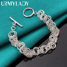 URMYLADY 925 Sterling Silver Charm Circle Bracelet Chain For Women Man Fashion Wedding Engagement Party Jewelry
URMYLADY 925 Sterling Silver Charm Circle Bracelet Chain For Women Man Fashion Wedding Engagement Party Jewelry