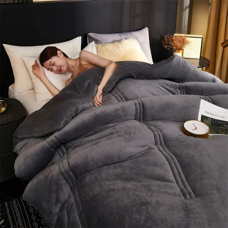 Winter Wool Quilt Cover Thick Warm Coral Soft Solid Soybean Cotton Quilt Cover Travel Blanket Sofa Double Quilt
Winter Wool Quilt Cover Thick Warm Coral Soft Solid Soybean Cotton Quilt Cover Travel Blanket Sofa Double Quilt