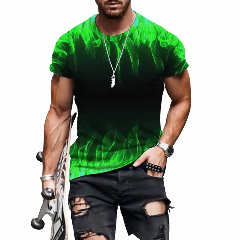 Green Flame Men's T-shirts 3D Print O-Neck Funny Style Loose Male Breathable Tops Clothes Fashion Hip Hop Harajuku Tees Casual
Green Flame Men's T-shirts 3D Print O-Neck Funny Style Loose Male Breathable Tops Clothes Fashion Hip Hop Harajuku Tees Casual