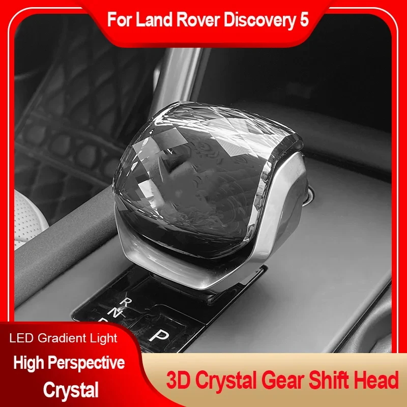 

Car Crystal Gear Shift Knob Handle Trim CoverGearbox Lever Stick Decor for Land Rover Discovery 5 Range Rover Velar 2021~2022