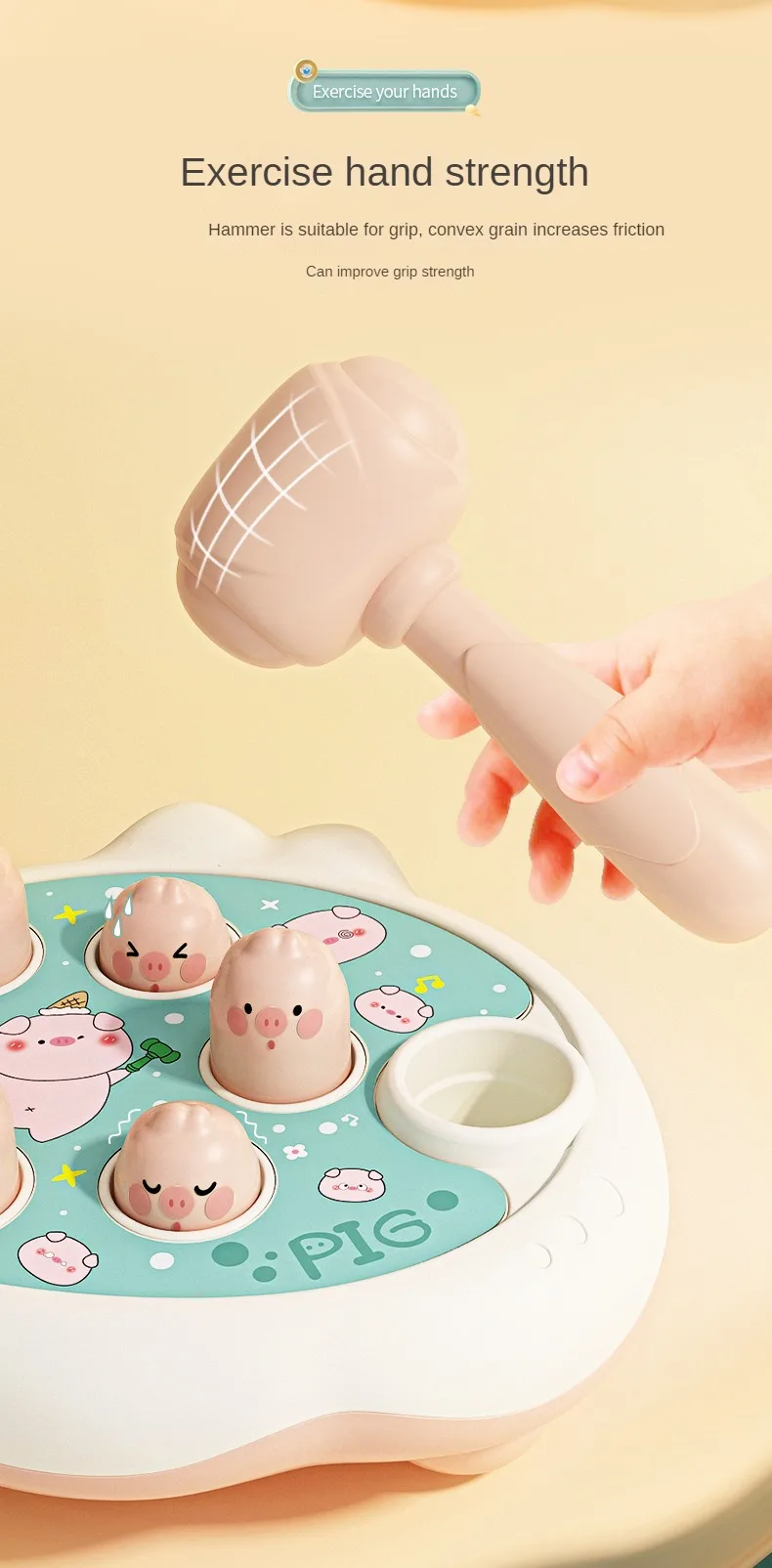 Juguetes de dibujos animados Montessori para bebés, regalo educativo de cumpleaños para niños pequeños, juego de golpear con tema Animal, juego de mesa martillado para padres e hijos Juguetes de dibujos animados Montessori para bebés, regalo educativo de cumpleaños para niños pequeños, juego de golpear con tema Animal, juego de mesa martillado para padres e hijos