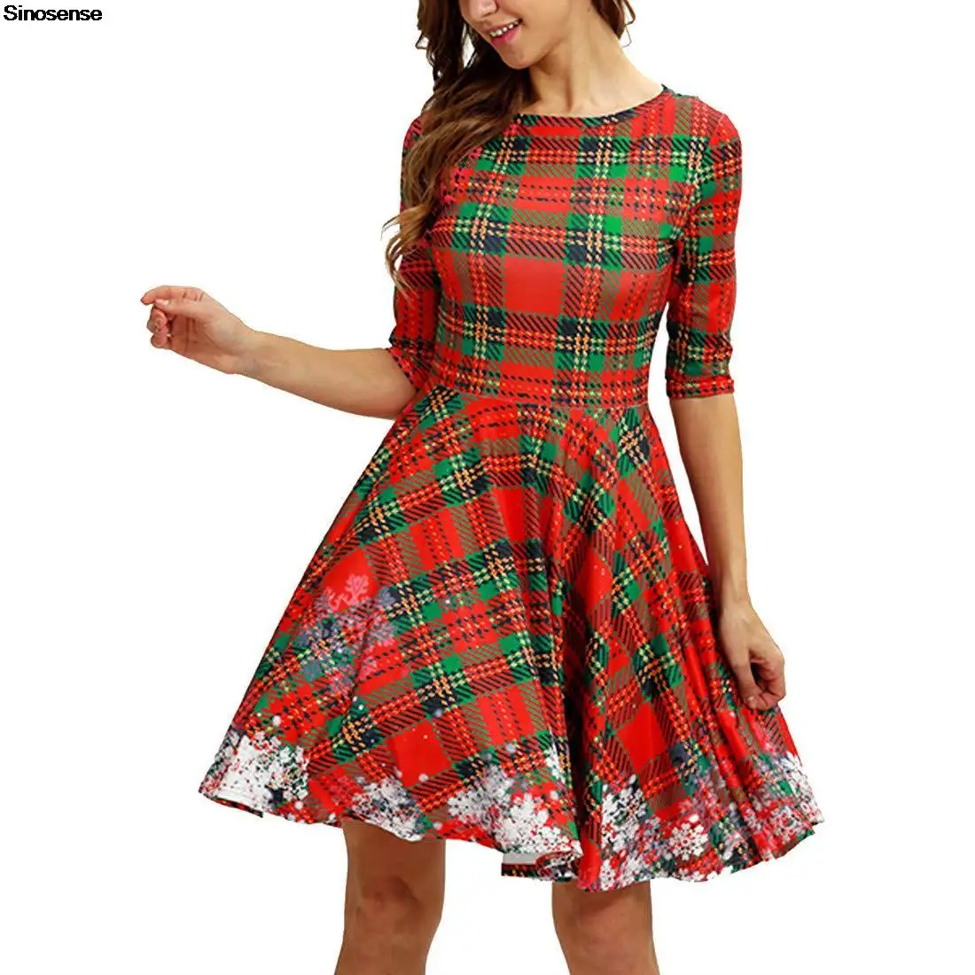 Women Ugly Christmas Dress 3D Plaid Snowflakes Print Short Sleeve Slim A Line Flowy Swing Dress New Year Eve Xmas Midi Dress
Women Ugly Christmas Dress 3D Plaid Snowflakes Print Short Sleeve Slim A Line Flowy Swing Dress New Year Eve Xmas Midi Dress