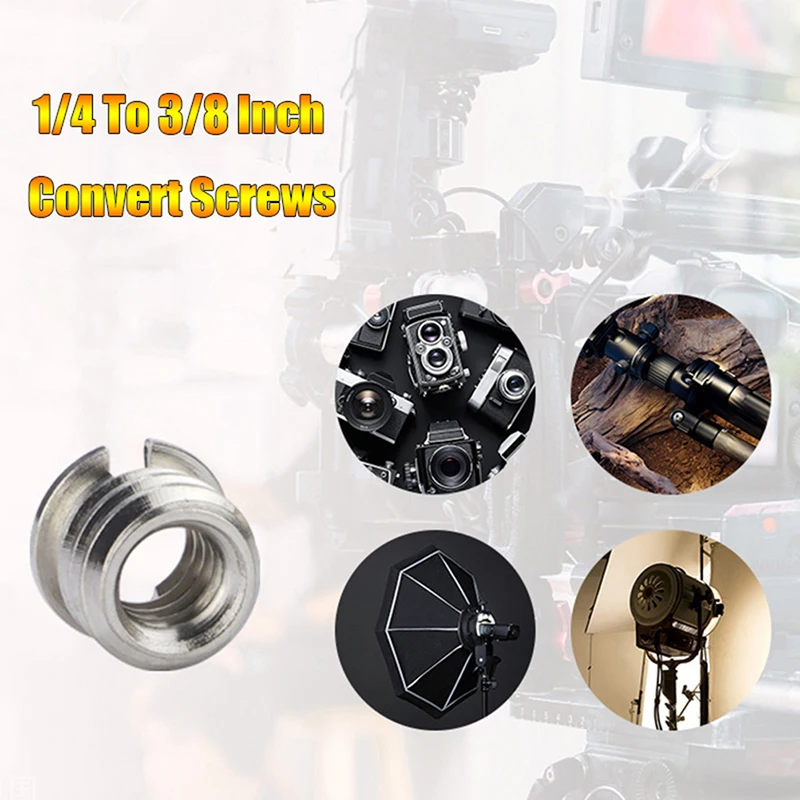 5Pcs Camera Screw Nut 1/4 To 3/8 Inch Convert Screws Standard Adapter Screw Quick Release Screw Tripod Mount Adapter Screw
5Pcs Camera Screw Nut 1/4 To 3/8 Inch Convert Screws Standard Adapter Screw Quick Release Screw Tripod Mount Adapter Screw