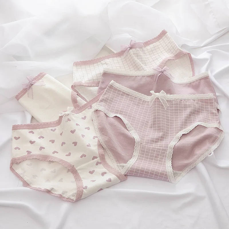 1pc Cute Pink Cartoon Bow Underwear Women Panties Lace Cotton Soft Breathable Girls Physiological Briefs Lingerie
1pc Cute Pink Cartoon Bow Underwear Women Panties Lace Cotton Soft Breathable Girls Physiological Briefs Lingerie