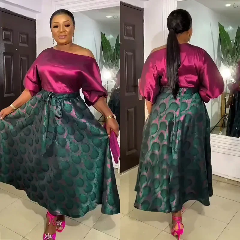 Summer African Clothes for Women 2 PCS Sets Tops and Skirts Suits Dashiki Ankara Outfits Gown Plus Size Wedding Party Suit
Summer African Clothes for Women 2 PCS Sets Tops and Skirts Suits Dashiki Ankara Outfits Gown Plus Size Wedding Party Suit