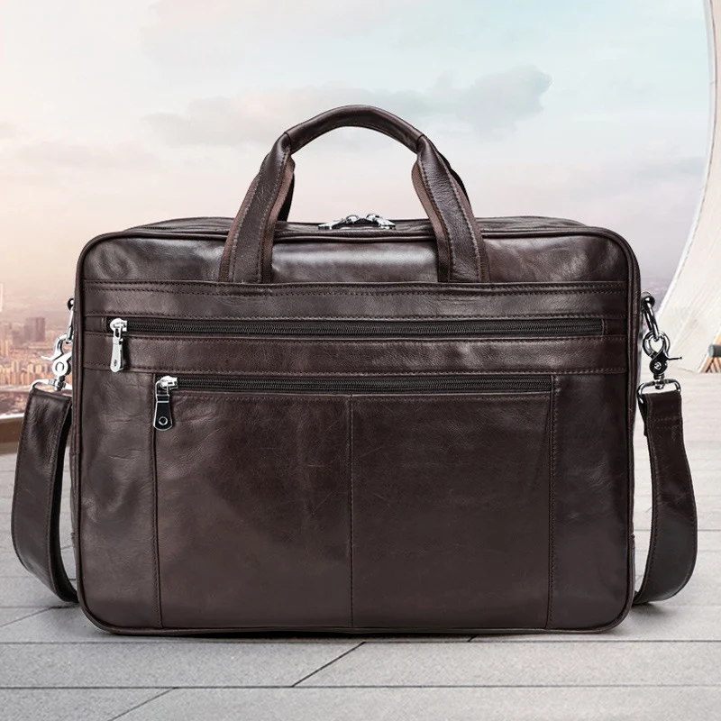 Hot men's genuine leather travel business bag leather tote bag briefcase large capacity handbags for man luxury style male bag
Hot men's genuine leather travel business bag leather tote bag briefcase large capacity handbags for man luxury style male bag